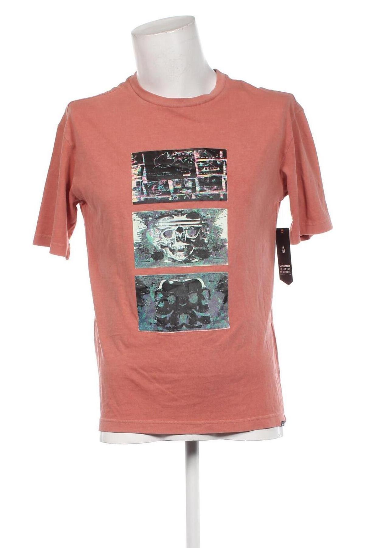 Herren T-Shirt Volcom, Größe S, Farbe Aschrosa, Preis € 28,87