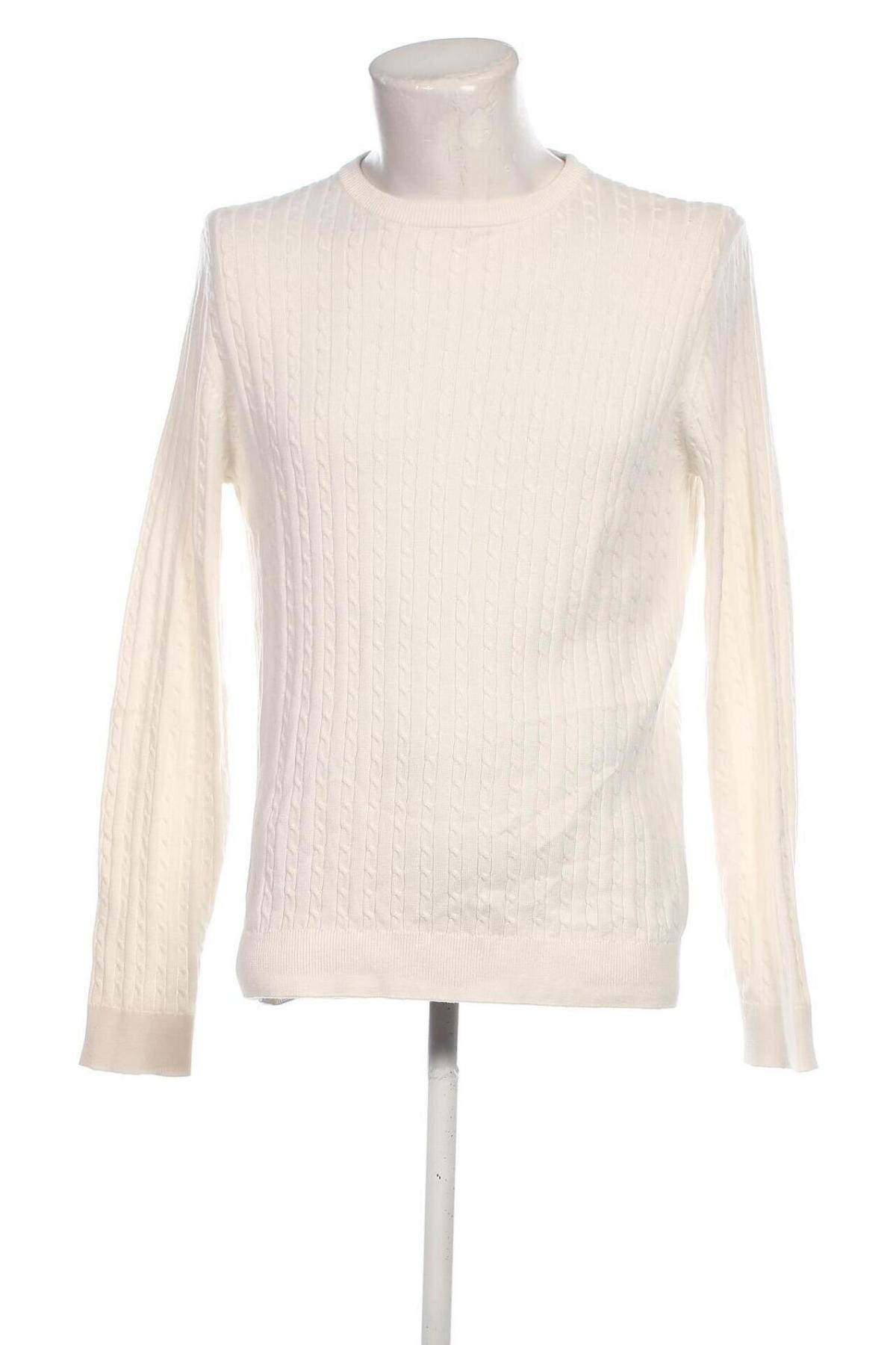 Herrenpullover, Größe M, Farbe Weiß, Preis 10,49 €