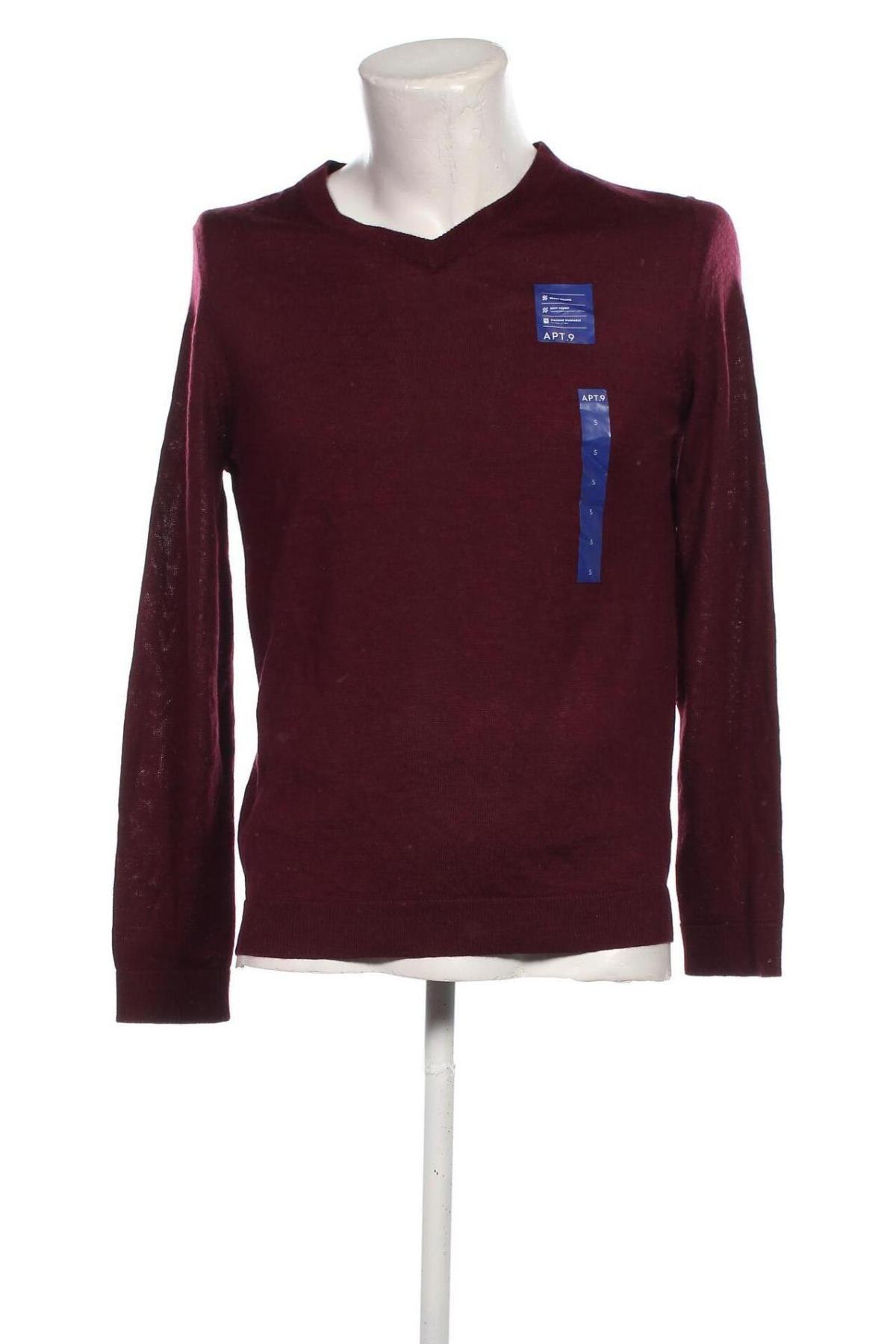 Herrenpullover Apt.9, Größe S, Farbe Rot, Preis 12,99 €