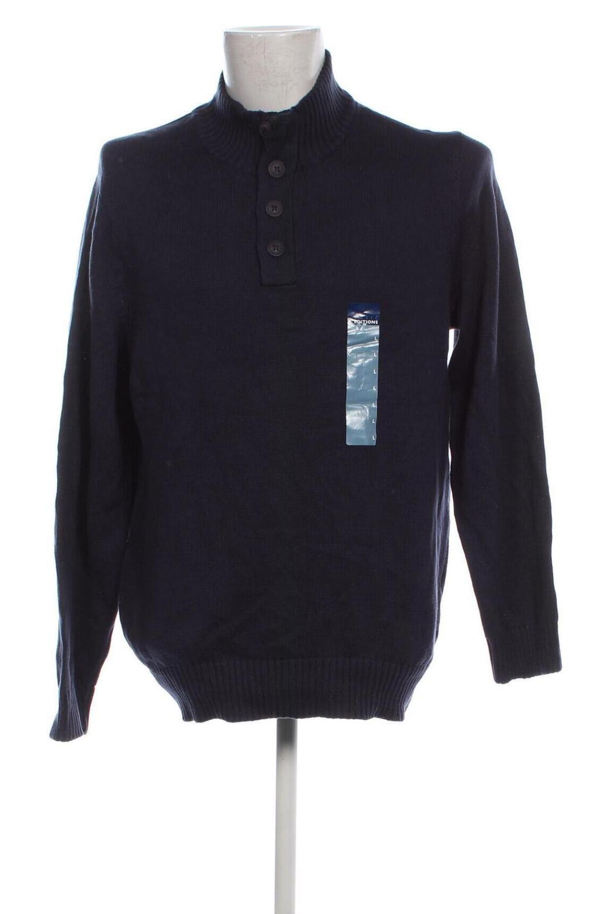 Herrenpullover Editions, Größe L, Farbe Blau, Preis 7,49 €