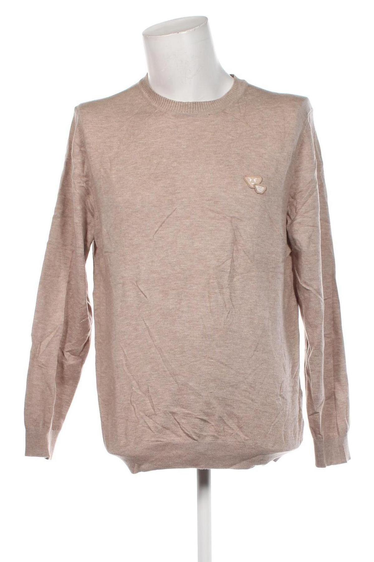 Herrenpullover Emporio Armani, Größe 3XL, Farbe Beige, Preis 128,74 €