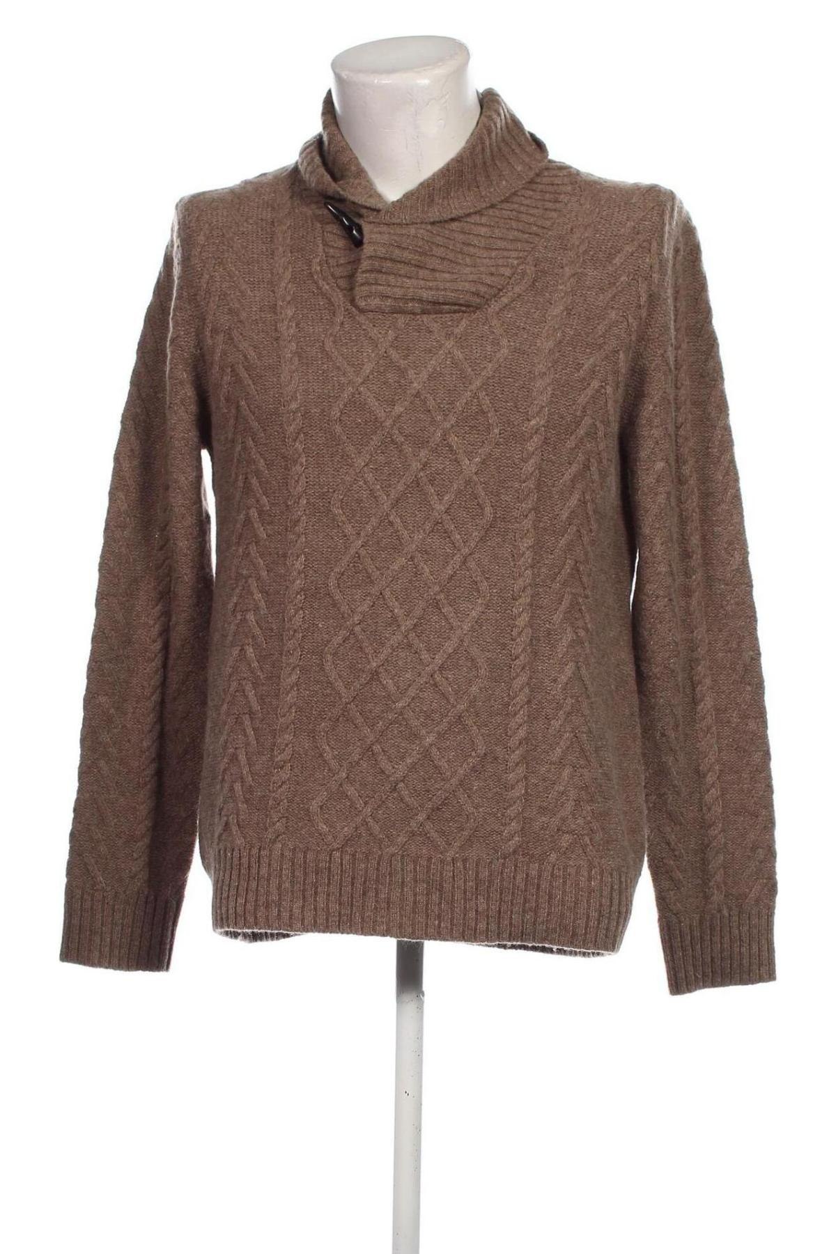 Herrenpullover H.E. By Mango, Größe L, Farbe Braun, Preis € 8,49