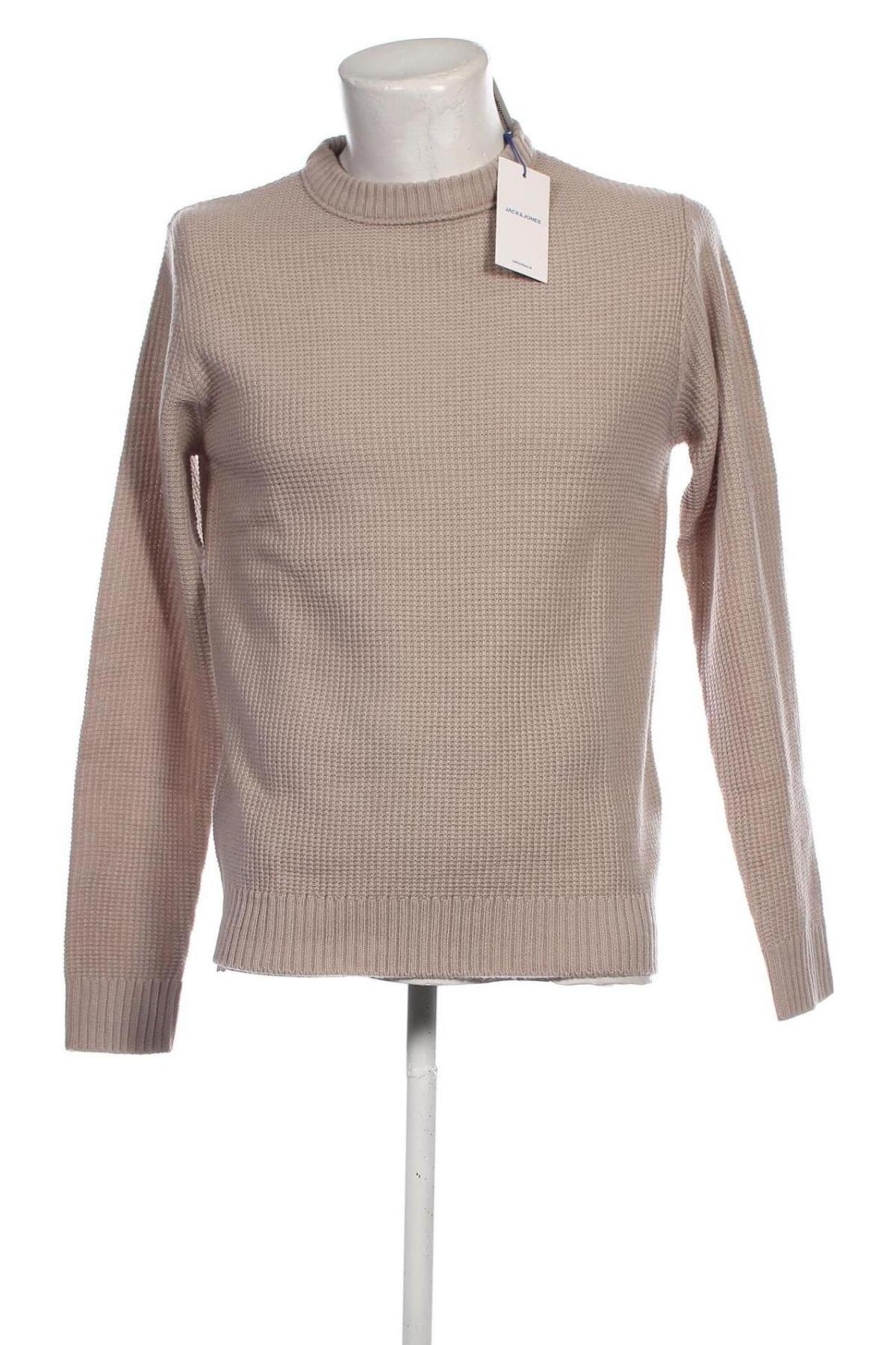 Herrenpullover Jack & Jones, Größe S, Farbe Beige, Preis € 20,79