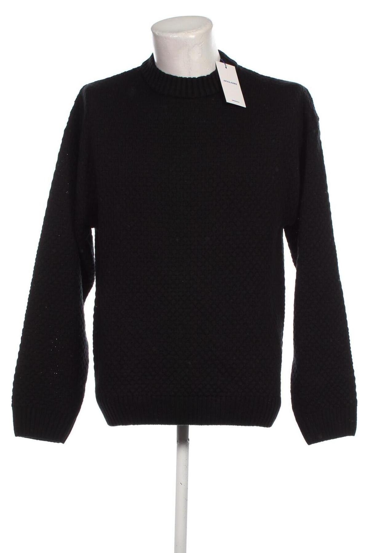 Męski sweter Originals By Jack & Jones, Rozmiar L, Kolor Czarny, Cena 82,99 zł