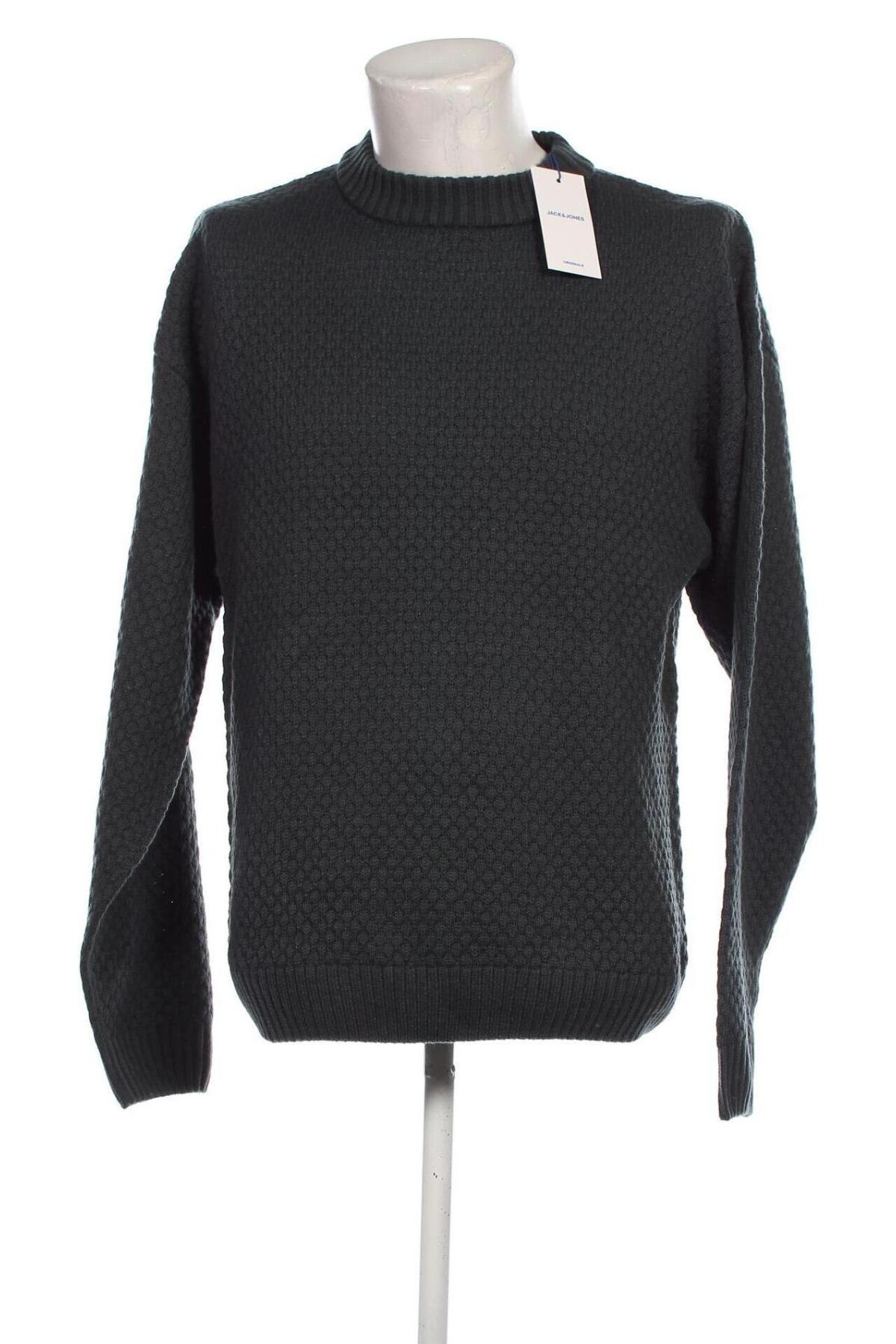 Męski sweter Originals By Jack & Jones, Rozmiar L, Kolor Zielony, Cena 82,99 zł