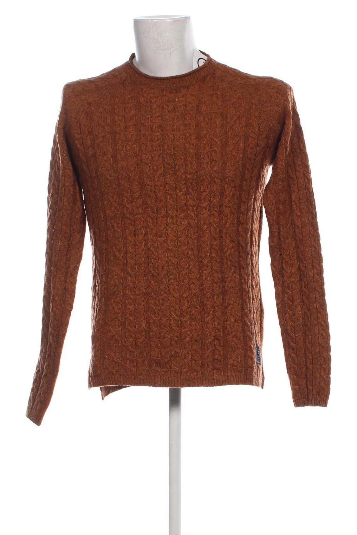 Męski sweter Scotch & Soda, Rozmiar L, Kolor Brązowy, Cena 178,49 zł