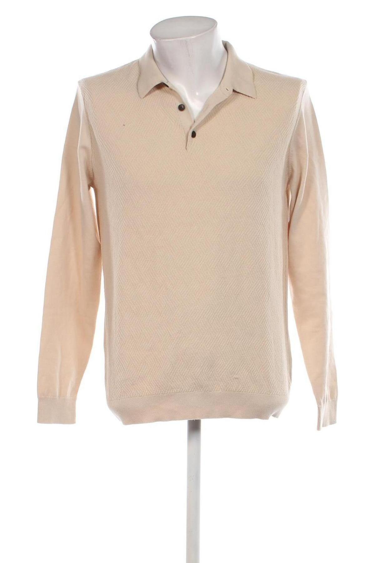 Herrenpullover Selected Homme, Größe L, Farbe Beige, Preis € 10,79