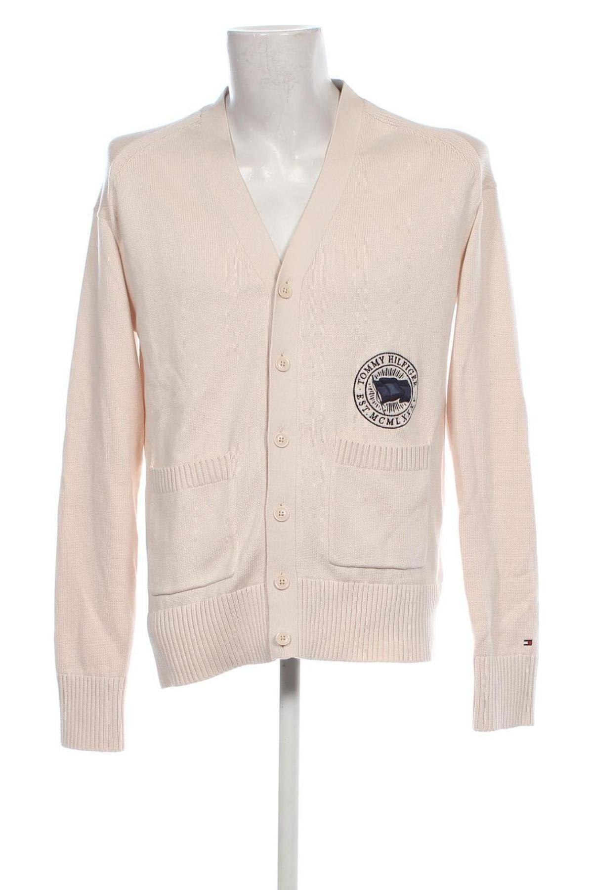 Herrenpullover Tommy Hilfiger, Größe M, Farbe Beige, Preis 36,99 €