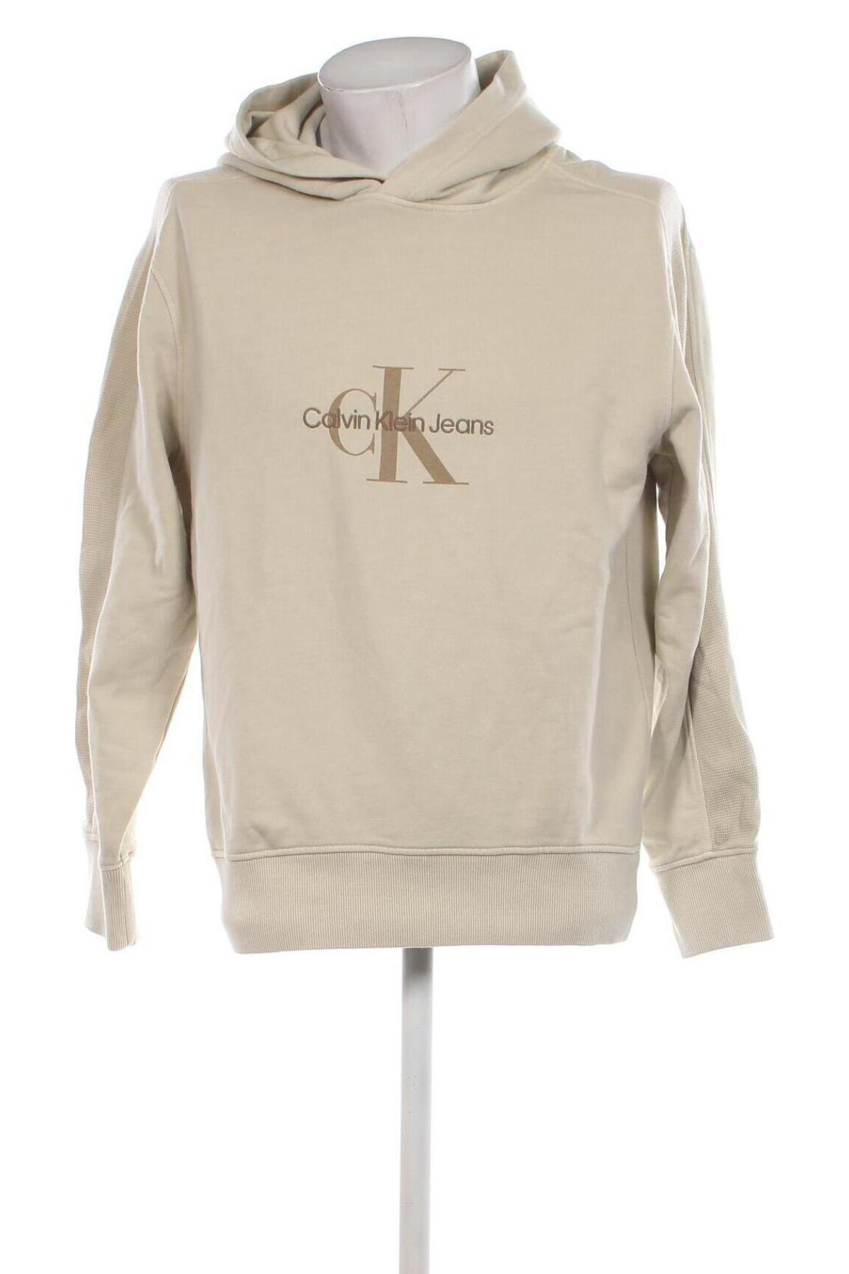 Férfi sweatshirt Calvin Klein Jeans, Méret S, Szín Bézs, Ár 34 549 Ft