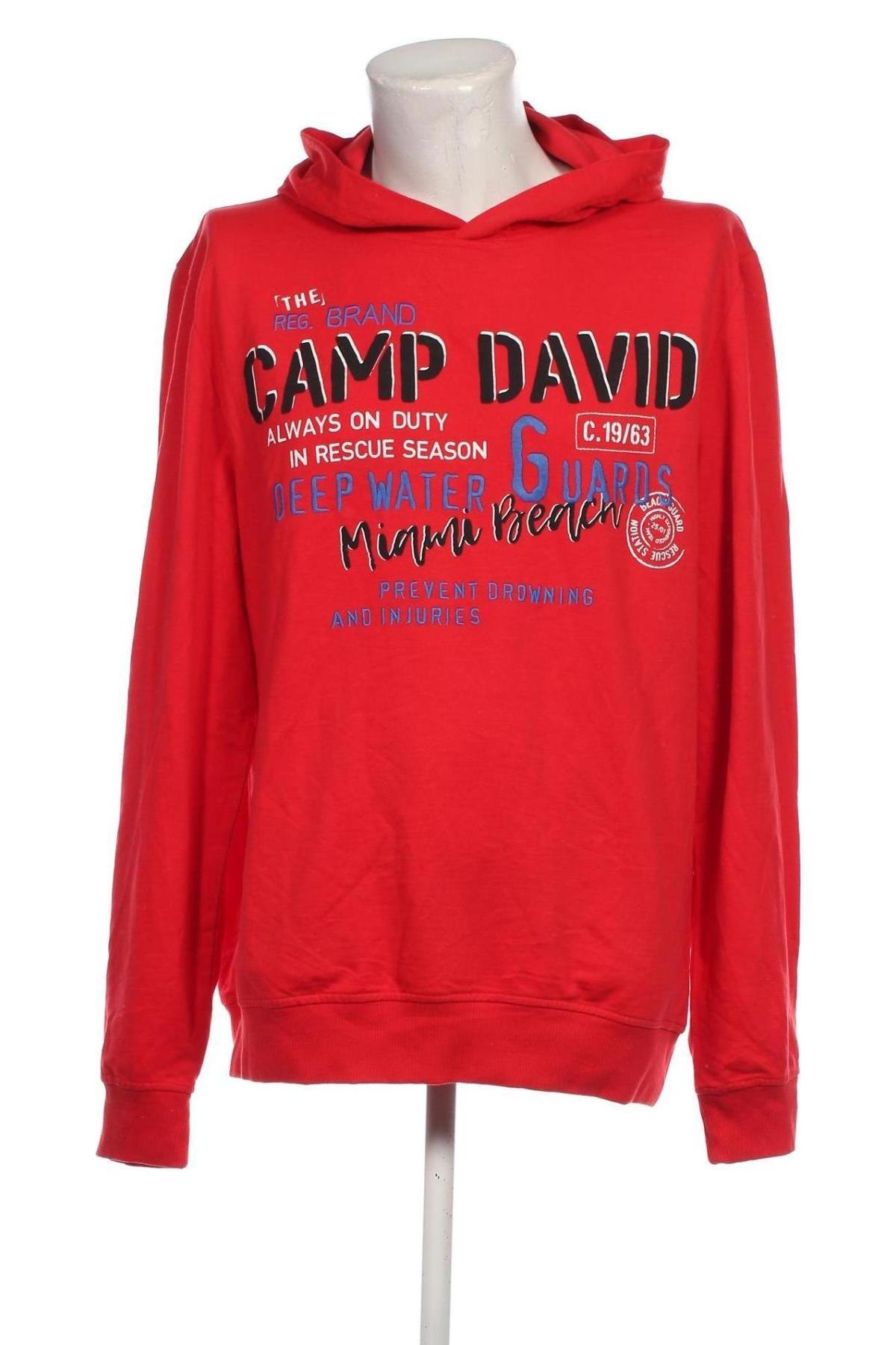 Herren Sweatshirt Camp David, Größe XXL, Farbe Rot, Preis 34,99 €