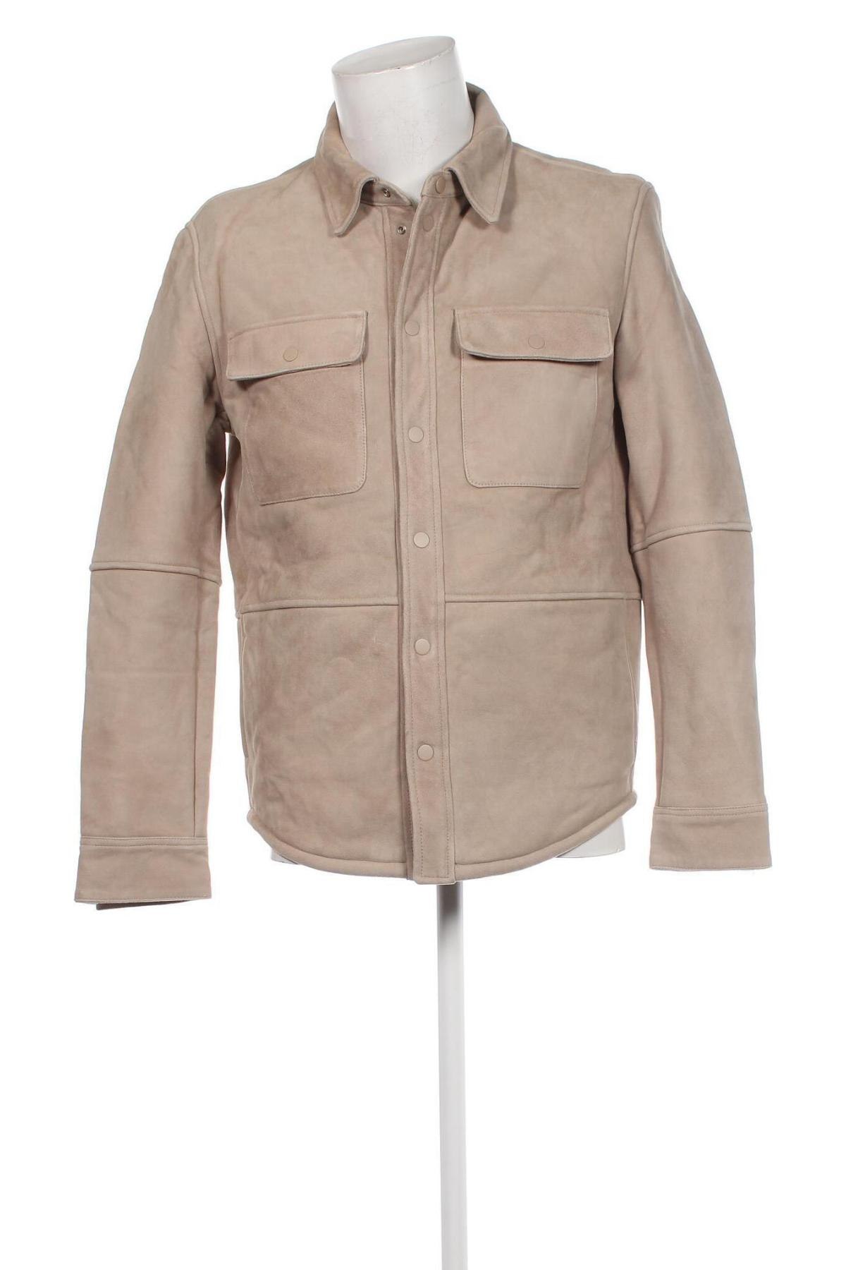 Herren Lederjacke Selected, Größe L, Farbe Beige, Preis € 88,66