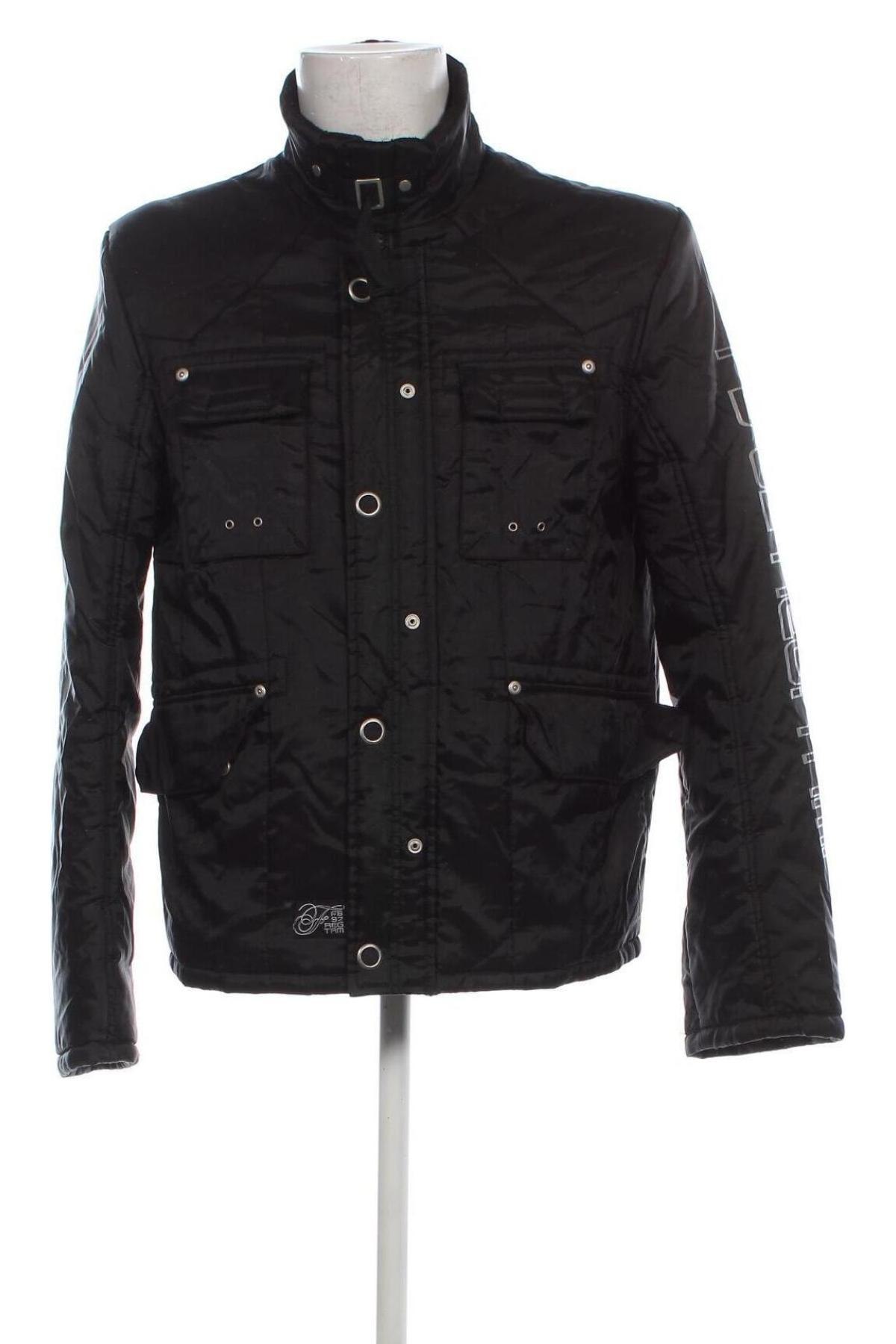 Herrenjacke Fishbone, Größe L, Farbe Schwarz, Preis € 14,49