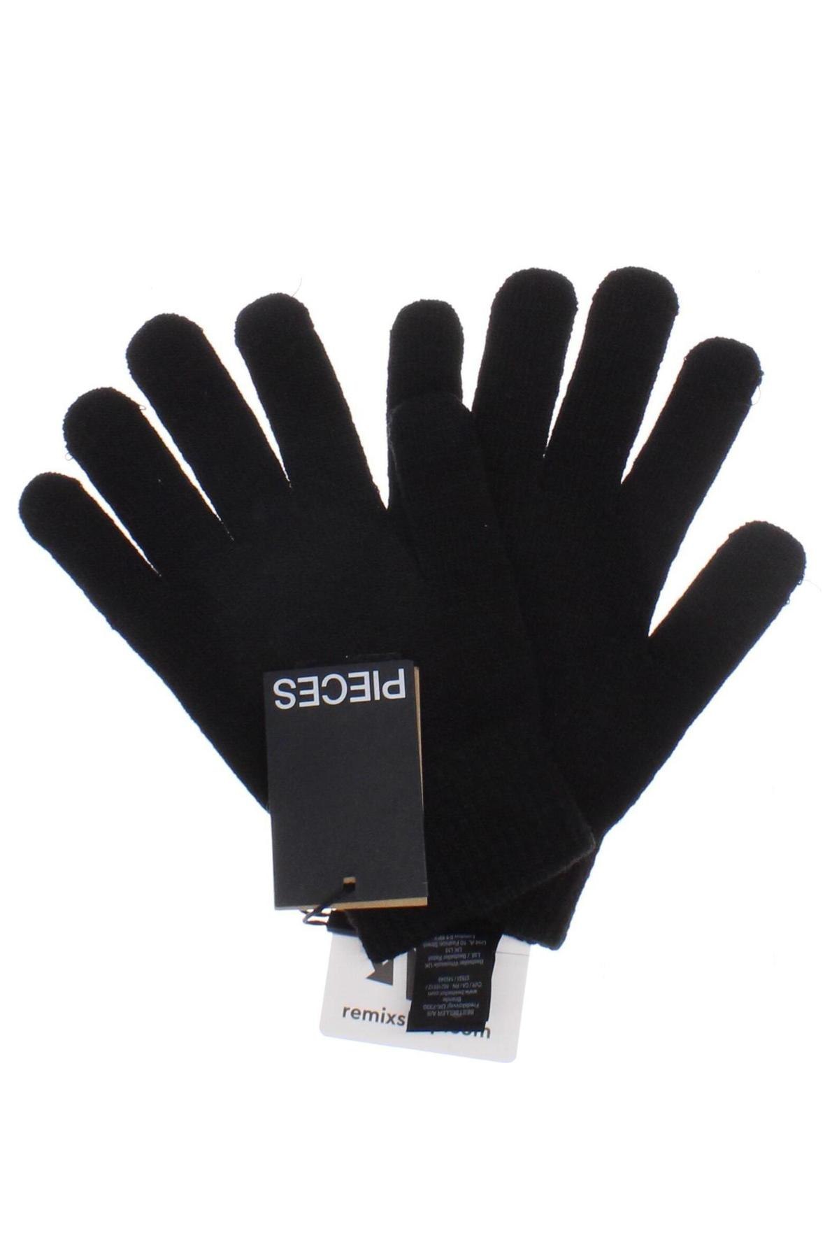 Handschuhe Pieces, Farbe Schwarz, Preis 6,49 €