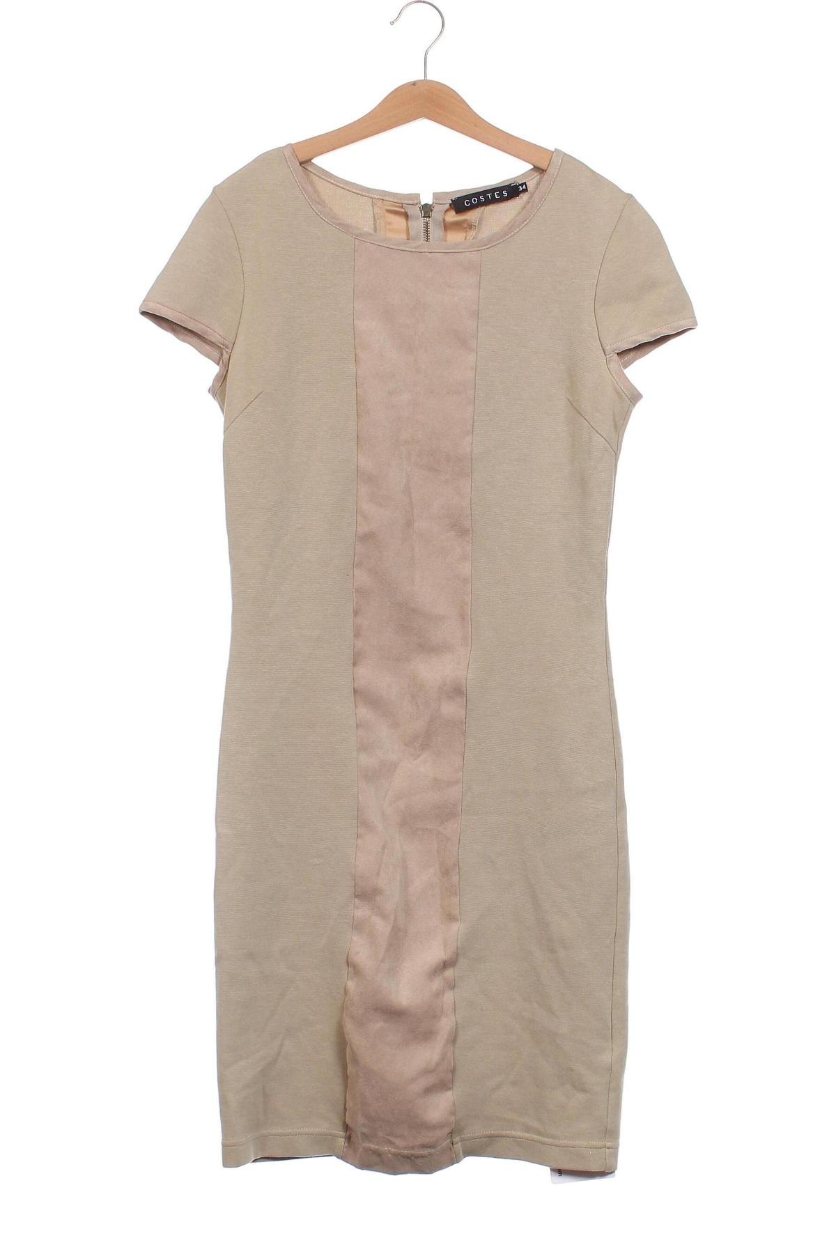 Kleid Costes, Größe XS, Farbe Beige, Preis 8,07 €