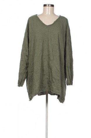 Γυναικεία μπλούζα Made In Italy, Μέγεθος 5XL, Χρώμα Πράσινο, Τιμή 12,99 €