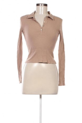 Дамска блуза Zara, Размер S, Цвят Кафяв, Цена 27,99 лв.