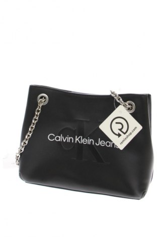 Дамска чанта Calvin Klein Jeans, Цвят Черен, Цена 139,99 лв.