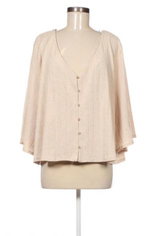 Γυναικεία ζακέτα H&M, Μέγεθος 3XL, Χρώμα  Μπέζ, Τιμή 18,99 €