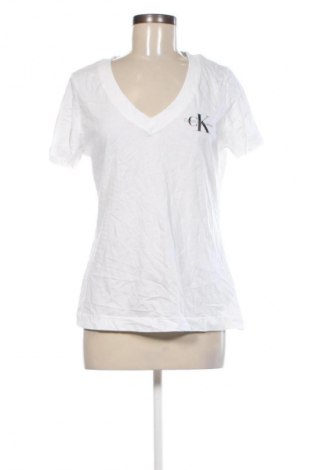 Tricou de femei Calvin Klein Jeans, Mărime L, Culoare Alb, Preț 117,99 Lei