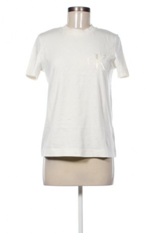 Tricou de femei Calvin Klein Jeans, Mărime S, Culoare Ecru, Preț 268,99 Lei