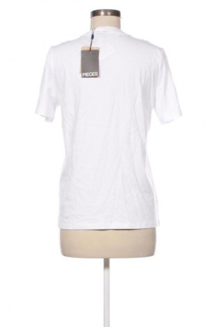Γυναικείο t-shirt Pieces, Μέγεθος S, Χρώμα Λευκό, Τιμή 19,99 €