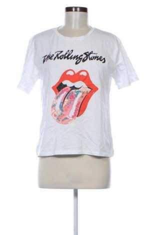 Damen T-Shirt Stradivarius, Größe M, Farbe Weiß, Preis € 11,99