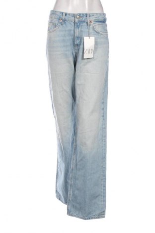 Blugi de femei Zara, Mărime M, Culoare Albastru, Preț 210,99 Lei