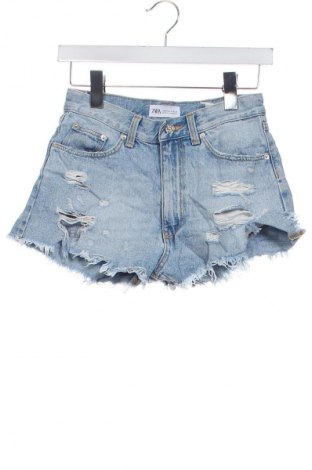 Дамски къс панталон Zara, Размер XS, Цвят Син, Цена 21,99 лв.