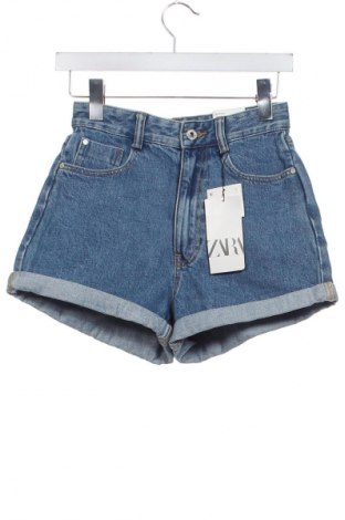 Pantaloni scurți de femei Zara Mum, Mărime XS, Culoare Albastru, Preț 154,99 Lei