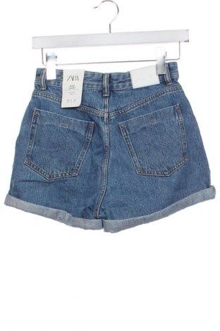 Pantaloni scurți de femei Zara Mum, Mărime XS, Culoare Albastru, Preț 154,99 Lei