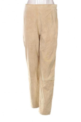 Pantaloni de piele pentru damă Dennis Basso, Mărime S, Culoare Bej, Preț 874,99 Lei