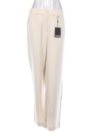Pantaloni de femei Pieces, Mărime S, Culoare Bej, Preț 210,99 Lei