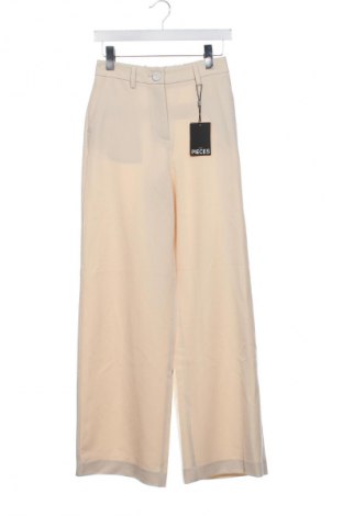 Damenhose Pieces, Größe XS, Farbe Beige, Preis 42,99 €