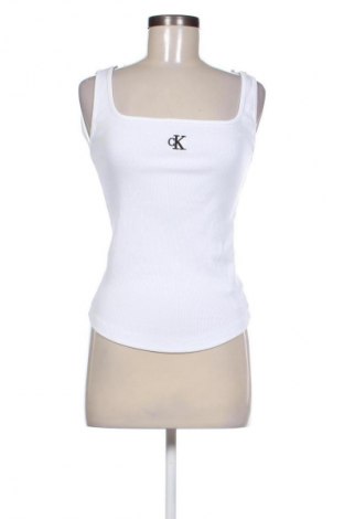 Damska koszulka na ramiączkach Calvin Klein Jeans, Rozmiar S, Kolor Biały, Cena 62,07 zł