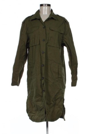 Damen Trenchcoat Bershka, Größe L, Farbe Grün, Preis 46,99 €