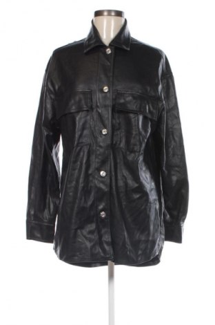Damen Lederjacke Bershka, Größe M, Farbe Schwarz, Preis 40,99 €