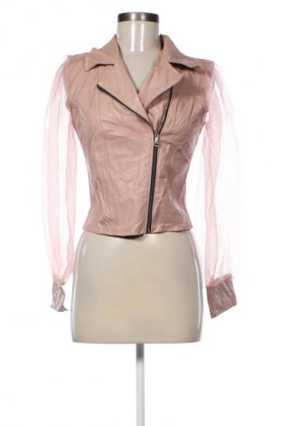Geacă de piele pentru femei Unbranded, Mărime S, Culoare Mov deschis, Preț 196,99 Lei