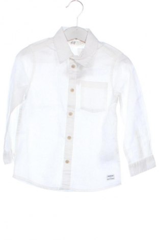 Детска риза H&M, Размер 2-3y/ 98-104 см, Цвят Бял, Цена 17,86 лв.