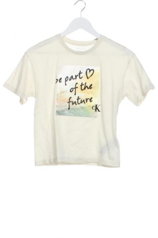 Dětské tričko  Calvin Klein Jeans, Velikost 10-11y/ 146-152 cm, Barva Krémová, Cena  669,00 Kč