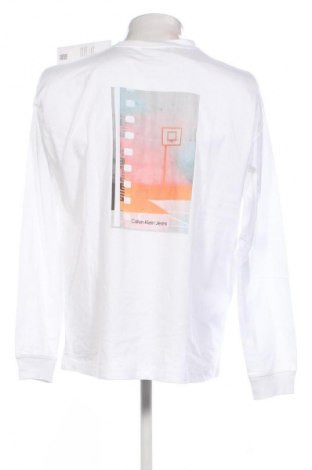 Bluză de bărbați Calvin Klein Jeans, Mărime M, Culoare Alb, Preț 130,99 Lei
