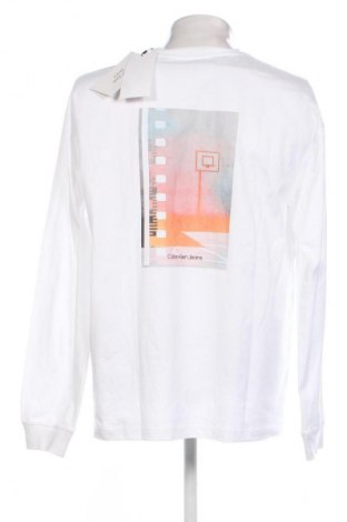 Ανδρική μπλούζα Calvin Klein Jeans, Μέγεθος L, Χρώμα Λευκό, Τιμή 26,99 €