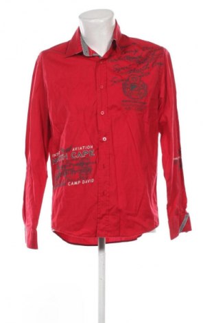 Herrenhemd Camp David, Größe M, Farbe Rot, Preis 28,04 €