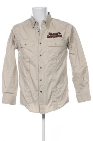 Herrenhemd Harley-Davidson, Größe S, Farbe Beige, Preis 23,99 €