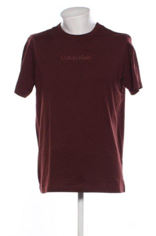 Męski T-shirt Calvin Klein, Rozmiar M, Kolor Brązowy, Cena 193,99 zł