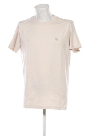 Herren T-Shirt Calvin Klein Jeans, Größe XL, Farbe Beige, Preis € 47,99