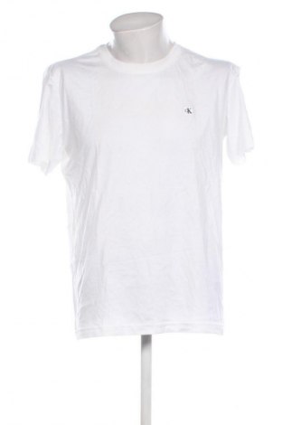 Tricou de bărbați Calvin Klein Jeans, Mărime L, Culoare Alb, Preț 190,99 Lei