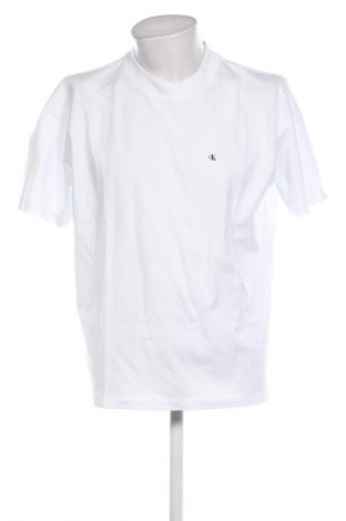 Tricou de bărbați Calvin Klein Jeans, Mărime M, Culoare Alb, Preț 278,99 Lei