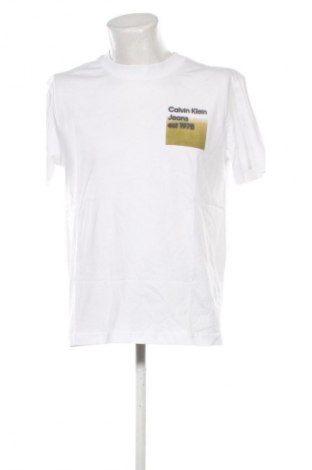 Tricou de bărbați Calvin Klein Jeans, Mărime M, Culoare Alb, Preț 161,99 Lei