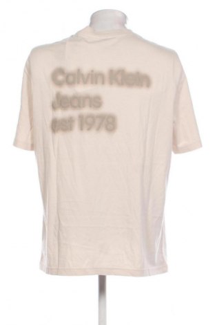 Ανδρικό t-shirt Calvin Klein Jeans, Μέγεθος M, Χρώμα Εκρού, Τιμή 31,99 €