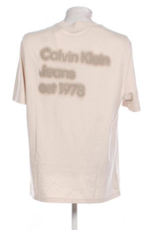 Ανδρικό t-shirt Calvin Klein Jeans, Μέγεθος M, Χρώμα Εκρού, Τιμή 32,99 €
